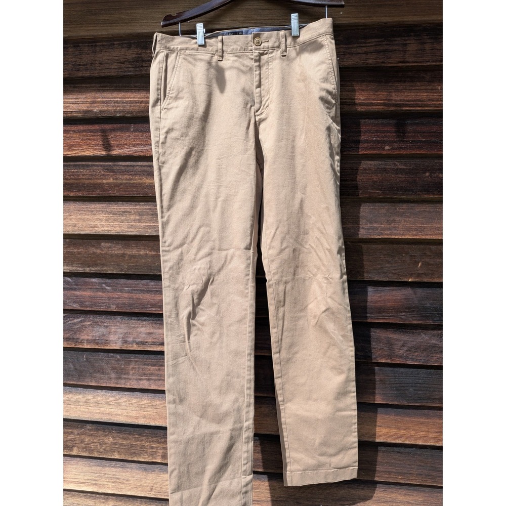 J Crew Chino Pants Mens 32x34 Beige 770 Straight Stretch Cotton Workwear Casual